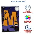 thumbnail image 6 of America Forever Monogram Halloween Bat House Flag 28 x 40 inches Letter M Double Sided Large Flags for Outside, Holiday Party Yard Outdoor Halloween Horror Nights Flag, 6 of 6