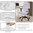 thumbnail image 3 of FKELYI Purple Lavender Butterfly Print 2 Pcs Office Chair Slipcovers Breathable 2 Pcs Armrest Covers Anti-Dust Gaming Chair Cover for Home Office Washable Decoration, 3 of 7