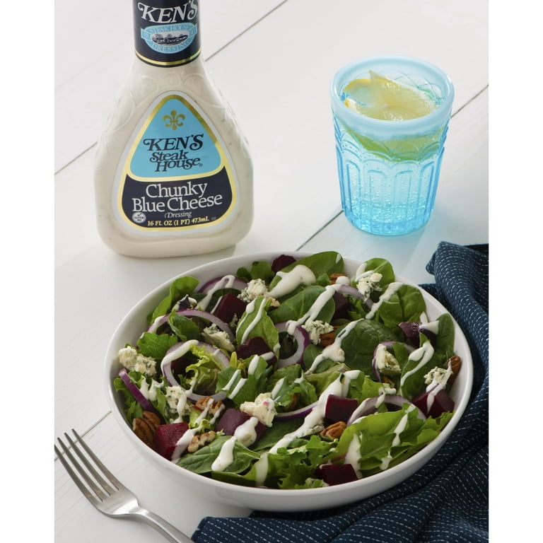 ken's steak house chunky blue cheese dressing Ken's Steak House Chunky Blue Cheese Salad Dressing, 16oz – Water Butlers