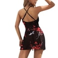 thumbnail image 3 of Robe à Bretelles Imprimée Mode pour Femmes Lingerie Nuisette Col en V, 3 of 3