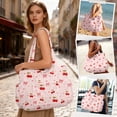 thumbnail image 4 of Gocvo Multiple Pockets Corduroy Bag, Large Tote Bag for Women, Ladies Bag Casual Hobo Handbags(Cherry Bow), 4 of 8