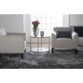 thumbnail image 3 of Studio Designs Cambre à la Maison 2 Niveaux Moderne 26" Bout Rond/sidetable en Or/verre Clair, 3 of 5