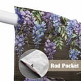 thumbnail image 4 of Purple Flowers Swag Curtains for Kitchen/Bedroom/Living Room, Weeping Spring Floral Bicycle Wooden Farmhouse Scalloped Curtains 63 Inch Long, Window Swag Topper Curtains Valances 2 Panels Set 36"x63", 4 of 8