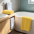 thumbnail image 5 of Yhmxh Large Ribbed Microfiber Bath Towel, 55.1x27.6in Ultra Soft Quick Dry Absorbent Bath Sheet, Oversized Plush Coral Fleece Towel for Shower, Spa, Gym, Travel and Beach (Machine washable), 5 of 6