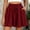 Wine women's high waisted skirt shorts a1, variant on Cagogo Women's High Waisted Flowy Skirt Shorts with Pockets Summer Casual Mini Loose Beach Vacation Shorts Skirt Solid Trousers, Gray 2XL