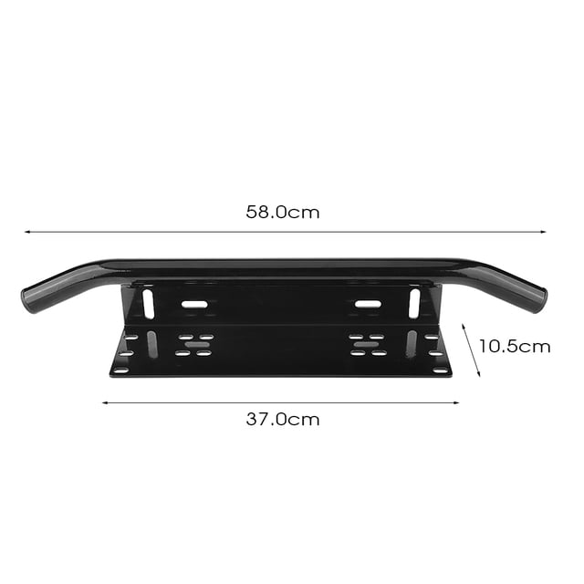 Soporte de matrícula, soporte de luz de barra parachoques con número de matrícula de aleación de aluminio Soporte de luz de matrícula Aspecto llamativo