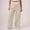 Beige, variant on Womens Baggy Wide Leg Palazzo Pants Spring Summer 2026 Drawstring High Waisted Straight Trousers Stretchy Comfy Vacation Clothes