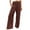 Brown, variant on USNSM Women's Wide Leg Yoga Trousers Fashion Comfy Loose Fit Palazzo Pants Lounge Breathable Jogger Straight Trousers Brown XXL