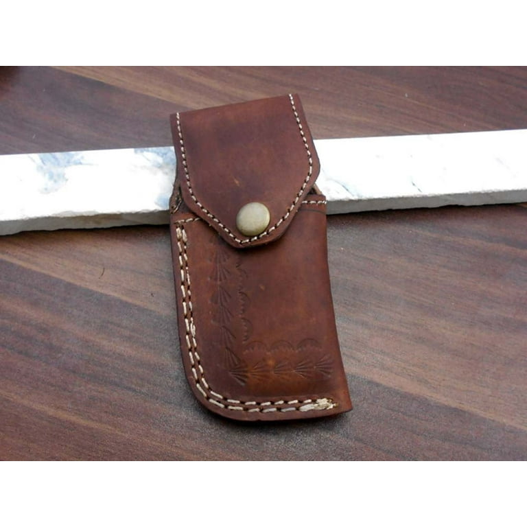 long hand forged custom made Damascus steel pocket clip