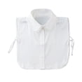 thumbnail image 3 of AWASD Women's Fake Collar Detachable Dickey Collar Half Shirts Blouse Classic Solid Color Fake Collar Button On False Collar for Women Men White One Size, 3 of 3