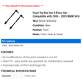 thumbnail image 2 of Front Tie Rod Set 2 Piece Set - Compatible with 2004 - 2005 BMW 545i, 2 of 2