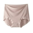 thumbnail image 2 of SGMVNU Women's High Waist Full Coverage Underwear Seamless Lightweight Thin Solid Color Stretch Breathable Briefs, Light Purple, Size L, 2 of 3