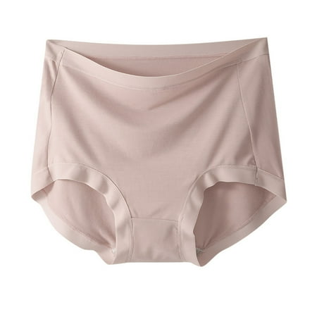 GHSOHS Womens Underwear Brief Women s Panties Underwear Women Pack Women s High Waist No Show Cotton Crotch Seamless Solid Breathable High Elasticity Large Size Briefs Underpants Hipster Panty Pu XL