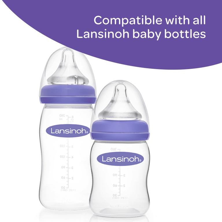 Lansinoh NaturalWave Baby Bottle Nipples, Slow Flow, 2 Count