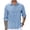Light Blue, variant on COOFANDY Men' Button Up Long Sleeve No Tuck Shirt Wrinkle Free Textured Casual Camp Shirt