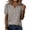 Gray, variant on Ziynglg Tops for Women Notch Neck 1/4 Length Sleeve Blouses Fashion Work Office Tops Lightweight Casual Tops