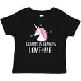 thumbnail image 3 of Inktastic Grammy and Grandpa Love Me Girl Unicorn Girls Baby T-Shirt, 3 of 5