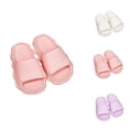 thumbnail image 1 of JDQJBZ Girls Solid Color Slides Non Slip Soft Sole Outdoor Breathable Summer Beach Shoes, 1 of 3