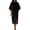 01 Black, variant on Womens Fake-Two Pieces Elegant Batwing Pencil Dress, Button Split Hem Wear to Work Cocktail Party Midi Dresses