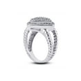thumbnail image 2 of Pave Set Diamond Engagement Ring, Square Shape Ring, Twisted Rope Band Ring, Split Shank Ring, Women's Cocktail Dome Ring, 925 Sterling Silver, 2.3 Ct Simulated Diamond, 2 of 3