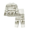 thumbnail image 2 of Bingfone Womens Pajama Sets Rice Harvest Print,Long Sleeve Loungewear Pajamas Set-Large, 2 of 9