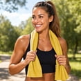 thumbnail image 5 of OCCOA Cool Towel Summer Fast-Cool Towel, Heat Relief Sports Towel with Silicone Storage Case, Quick Dry Cooling Neck Wrap for Gym Outdoor, Orange, 5 of 6