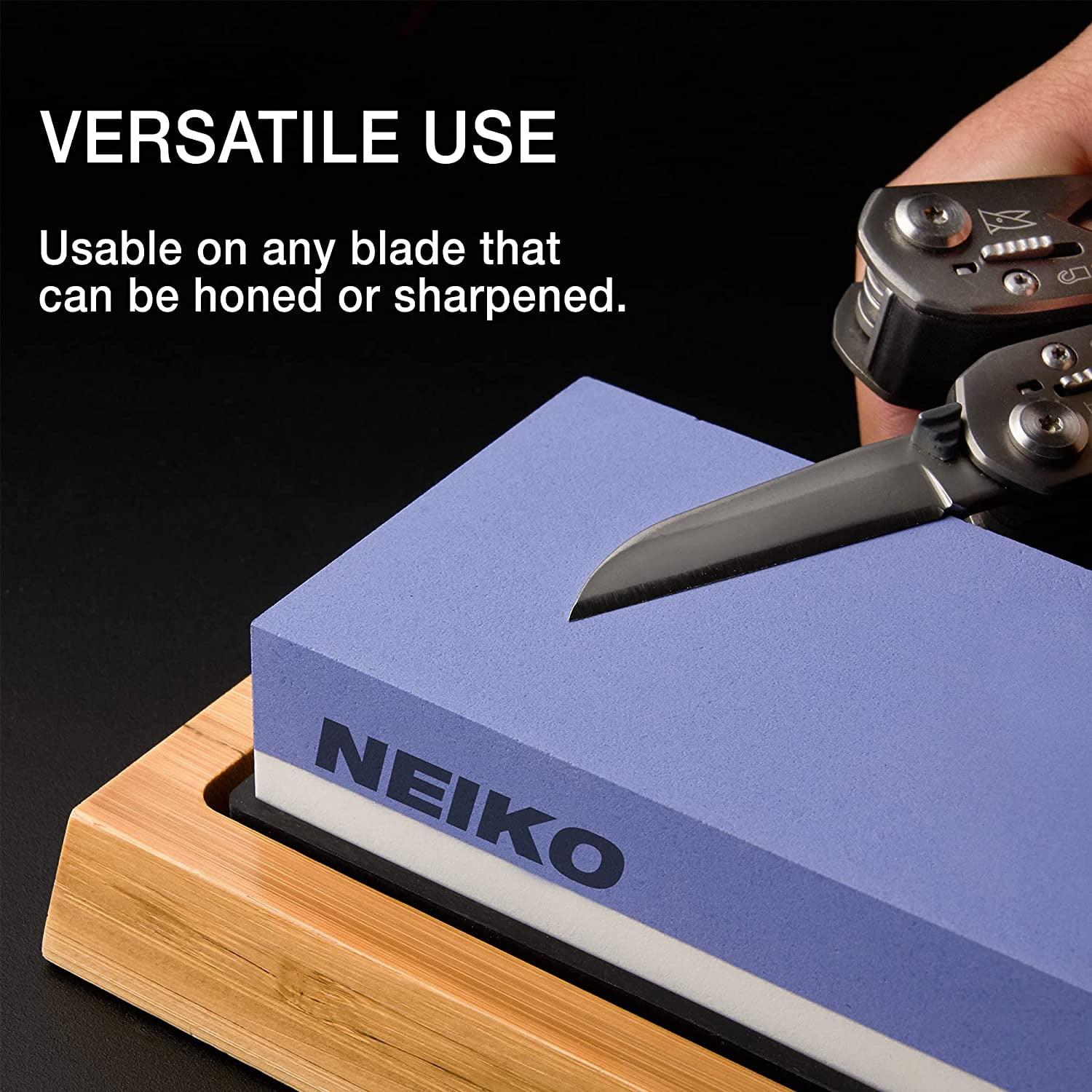 NEIKO 54002A Whetstone 1000/6000, Wet Stone Sharpening Kit, 2Sided, Highly Durable Corundum Water Stone, Angle Guide, NonSlip Bamboo Base, Knife Sharpening Stone for Knives, Whetstone Knife Sharpener