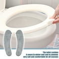 thumbnail image 3 of Unique Bargains 2 Pair Toilet Seat Cover Pad Bathroom Warm Toilet Seat Cushion Washable Reusable Gray Brown, 3 of 6