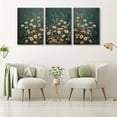 thumbnail image 2 of Wildflowers flower Canvas Wall Art Emerald Green Wall Decor Pictures Botanical Landscape Painting Wildflower Field Prints Modern Farmhouse Floral artwork for bedroom bathroom（Only canvas）, 2 of 6
