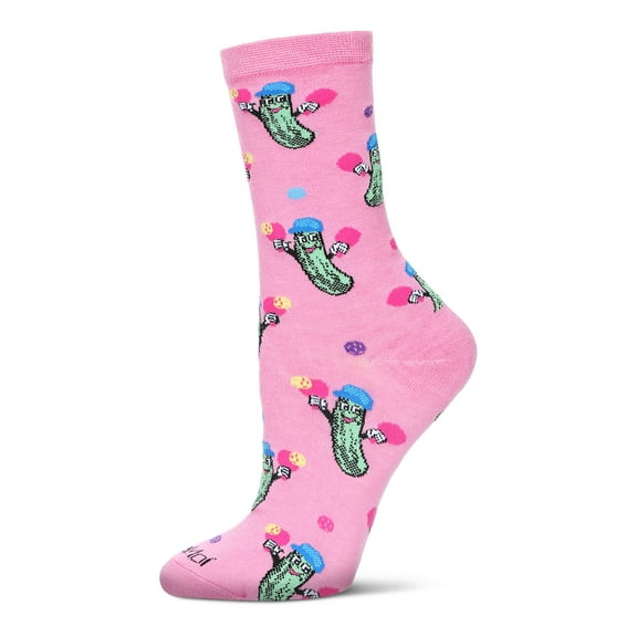 MeMoi Women's Pickleball Bamboo Blend Crew Sock - Womens - Female, 9-11, Fuchsia Pink