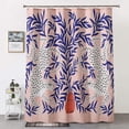 thumbnail image 1 of JOOCAR Plants Fabric Shower Curtain in Blue and Blush, Aesthetic Cute Animals Botanical Leaves Shower Curtains Set with Hooks Funny Abstract Vintage Retro Bathroom, 72 x 72inch, 1 of 7