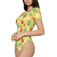 thumbnail image 2 of Naloa Floral Strawberr Women's Short-Sleeved Onesie, One-Piece Swimsuit for Parties, dates, clubs - Small, 2 of 9