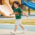 thumbnail image 2 of FINALGANG Boys Crew Neck Short Sleeve TShirt With Tiger Graphic Print Casual Loose Fit For Kids Daily Wear Playtime Summer Outdoor Activities lightweight Top, 2 of 9