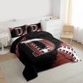thumbnail image 3 of Manfei Monogrammed D Theme Bedding Comforter Set,Rugby Football Sport Twin Comforter Sets,Boys Ball Game Bedding Set For Teens,Ultra Soft Bedroom Decor Reversible,2pcs, 3 of 8
