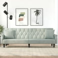 thumbnail image 1 of vidaXL Sofa Bed with Armrests Light Grey Velvet, 1 of 5