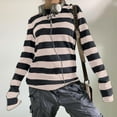 thumbnail image 2 of Womens Striped Tunic Tops Long Sleeve Round Neck Fairy Grunge Tees Baggy Fall Vintage Streetwear T-Shirt, 2 of 7
