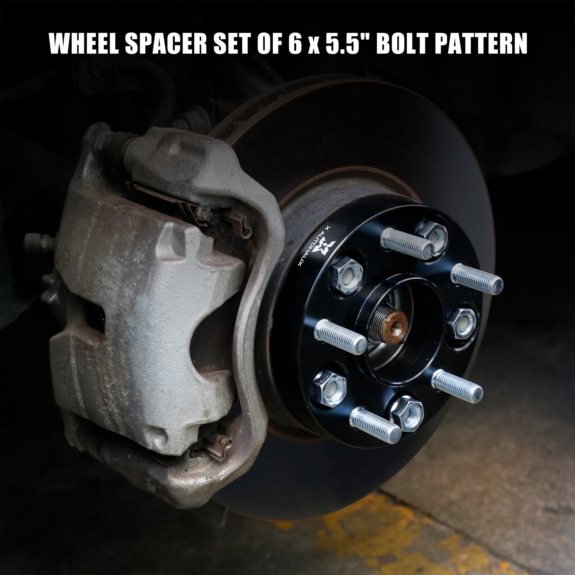 Unique Bargains 4pcs 6x5.5" 1.5" Thickness Wheel Spacer Adapter Black for Lexus for Toyota