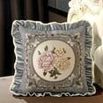 thumbnail image 2 of Vikakiooze Lace Pillow Sofa Living Room Bedroom Bedside Car Fabric Embroidery Pillow Waist Cushion Backrest, 2 of 6