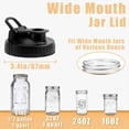 thumbnail image 3 of Pour Spout Lids for Ball Wide Mouth Mason Jars, Airtight Canning Jar Flip Cap Top Lid for Dressing Pouring, Pack of 4, 3 of 6