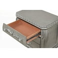 thumbnail image 5 of Traditional Style 3-Drawer Nightstand by Destiny - Made with Wood and Metal Pulls in Silver, 5 of 5