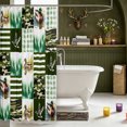 thumbnail image 3 of Manfei Green Camo Pattern Shower Curtain 72Wx72L,Outdoor Camouflage Bathroom Curtain, 3 of 5