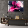 thumbnail image 6 of Mudket Framed, Canvas Wall Art, Ready to Hang, Gradient Pink Floral Wall Art, Modern Abstract Flower Wall Decor, Floral Prints for Bedroom Living Room Luxury Office Decor - 12"L x 8"W, 6 of 10