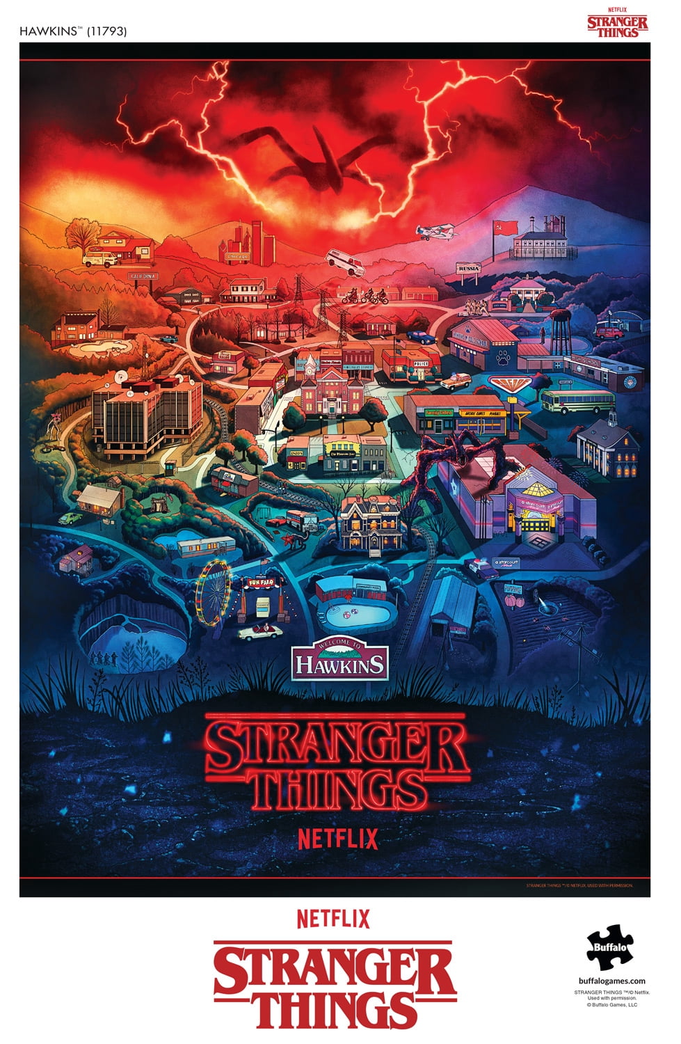 Buffalo Games1000-Piece Stranger Things Hawkins Jigsaw Puzzle