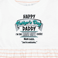 thumbnail image 4 of Inktastic Happy Father's Day Best Ever Girls Baby Dress, 4 of 5