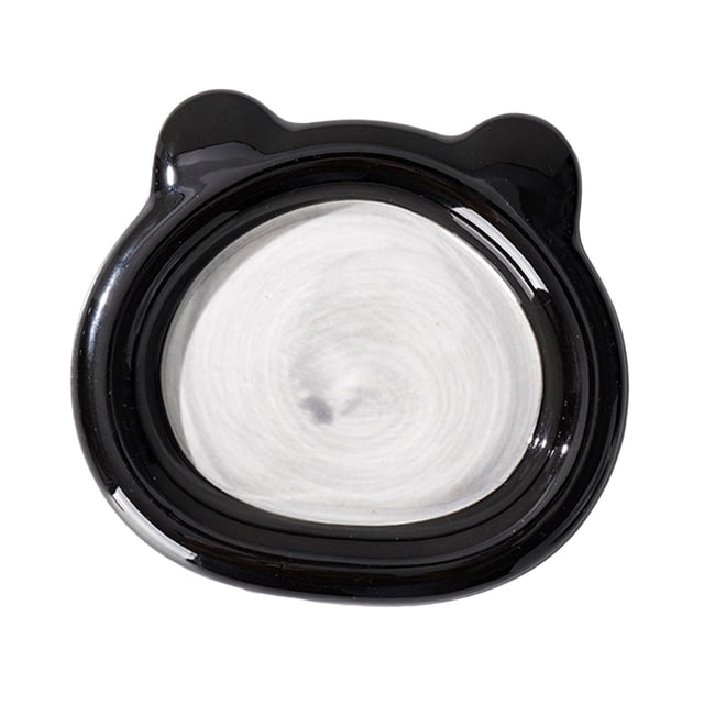 Cuencos de cerámica para comida y agua para gatos jinwen Oso Pequeño 15 cm x 13,5 cm x 2,2 cm
