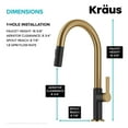thumbnail image 5 of KRAUS Oletto Single Handle Pull Down Kitchen Faucet in Spot-Free Brushed Brass / Matte Black, 5 of 7
