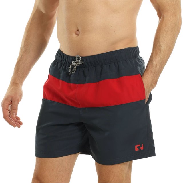 RIPT Essentials Mens Contrast Striped Swim Shorts