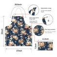 thumbnail image 7 of Fall Pumpkins Leaves Pattern Apron-Garden Aprons for Women with Pockets-Cotton Linen Waterproof Kitchen Cooking Gardening Aprons Adjustable for Kitchen,Cooking,BBQ and Salon 33"x27", 7 of 7