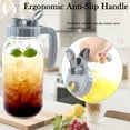 thumbnail image 7 of 64 Oz Mason Jar Water Pitcher With Fruit Infuser Lid Half Gallon Glass Pitchers Wide Mouth 2 Quart Cold Hot Water Jug For Coffee,Lemonade, Iced Tea,Homemade Drinks,Milk,Juice Sun Tea Container, 7 of 7