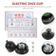 thumbnail image 2 of 1 juego de dados eléctricos, dados profesionales, contenedor de dados de mesa, soporte para dados de entretenimiento, 2 of 7